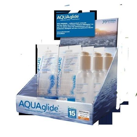 *Display AQUAglide 2017 (6 x AQUAglide 200ml +3 pump dispenser AQUAglide sensitive 125 ml)