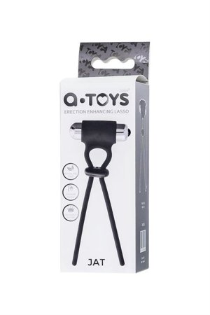 A-Toys Erection enhancing lasso Jat , black, silicone, 14cm