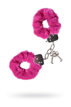 TOYFA Theater handcuffs, fluffy, pink, 28 cm.